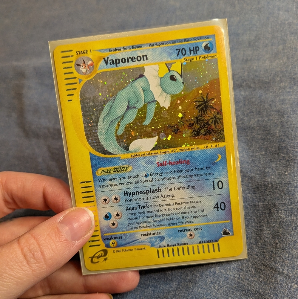 Vaporeon Card Holographic (H31/H32)